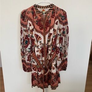 Farm Rio Belted Floral Mini Dress - Size Large